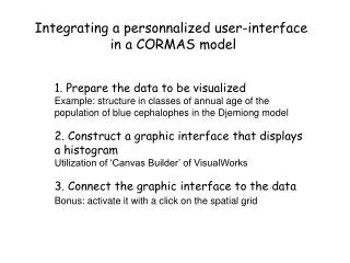 Integrating a personnalized user-interface in a CORMAS model