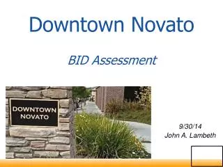 Downtown Novato BID Assessment