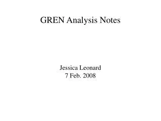 GREN Analysis Notes