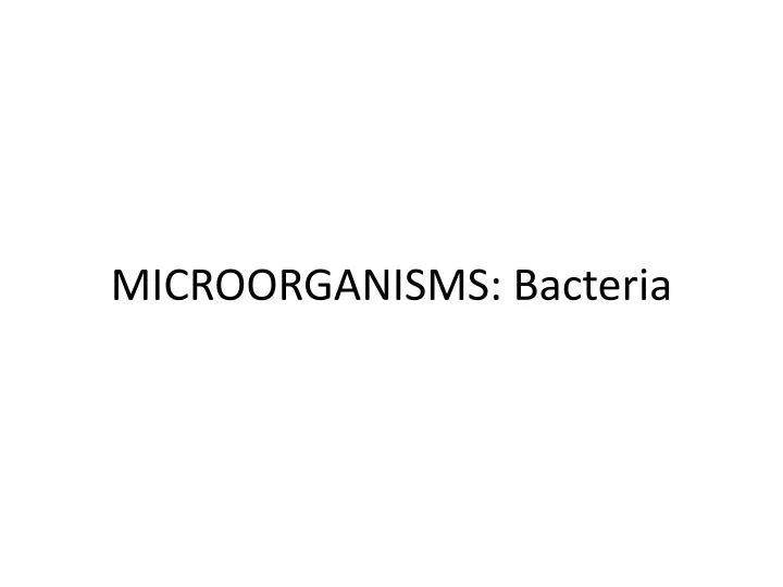 microorganisms bacteria