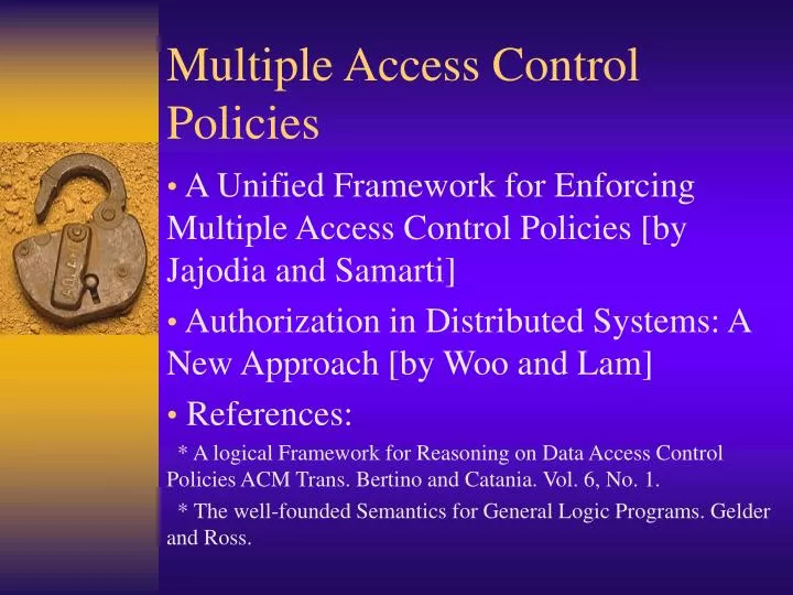 multiple access control policies