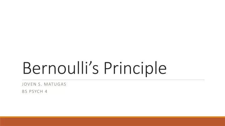 bernoulli s principle