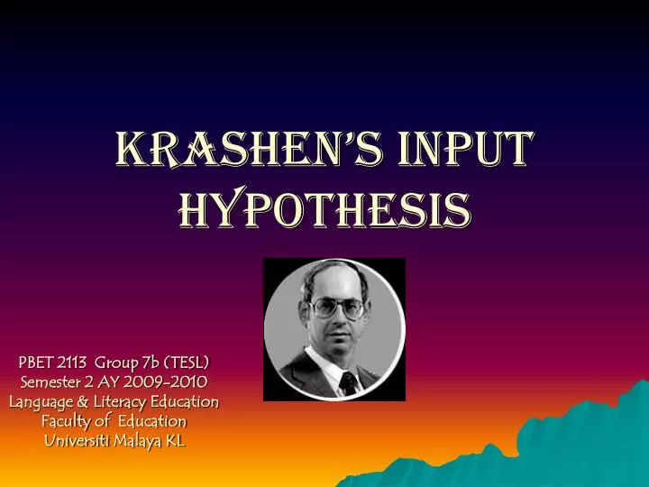 krashen s input hypothesis