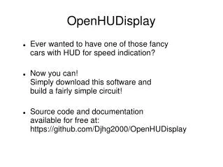 OpenHUDisplay