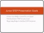 Creating a Junior STEP Account on Bridges Platform - slide 1