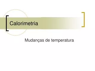 Calorimetria