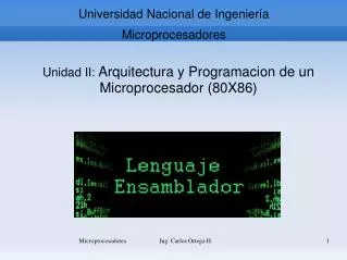 Universidad Nacional de Ingeniería Microprocesadores