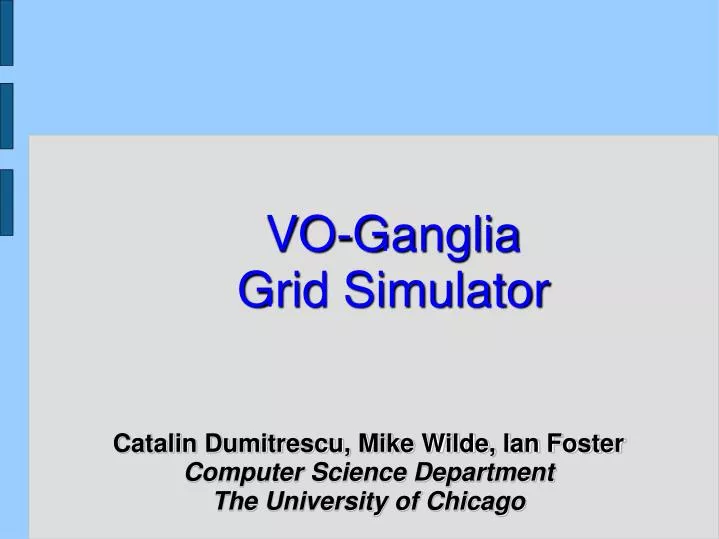 vo ganglia grid simulator