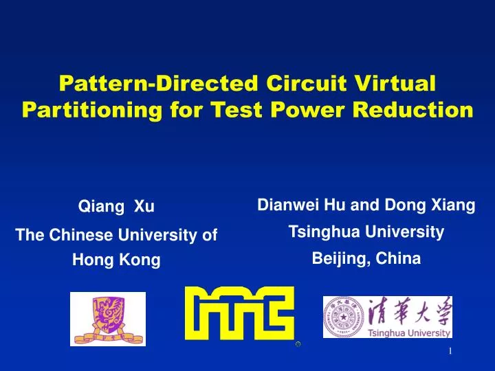 pattern directed circuit virtual partitioning for test power reduction