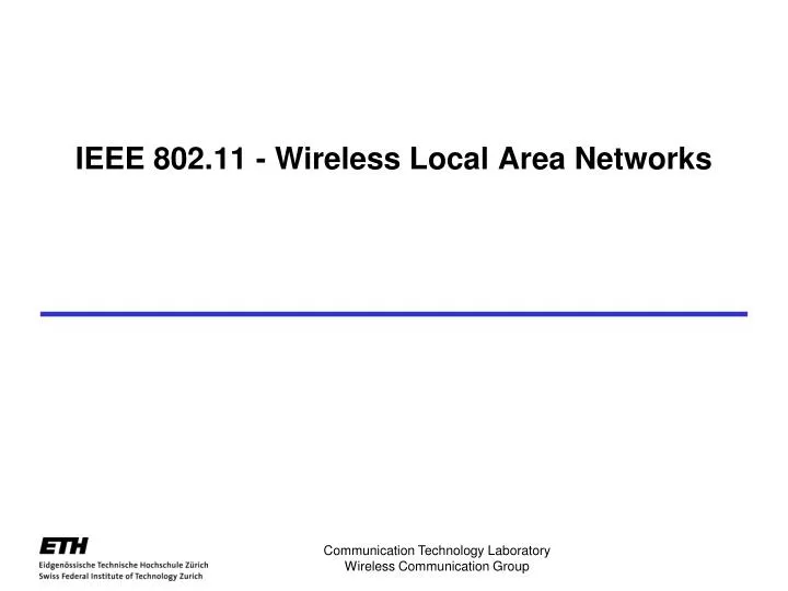 ieee 802 11 wireless local area networks