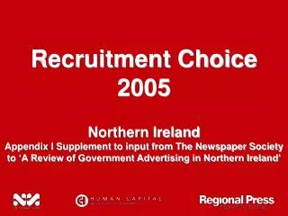 Recruitment Choice 2005