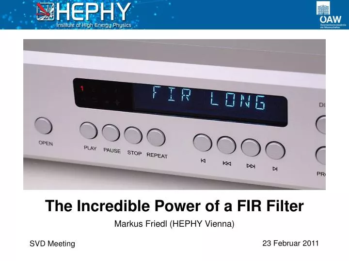 the incredible power of a fir filter