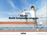 Alcatel RoHS Compliance program