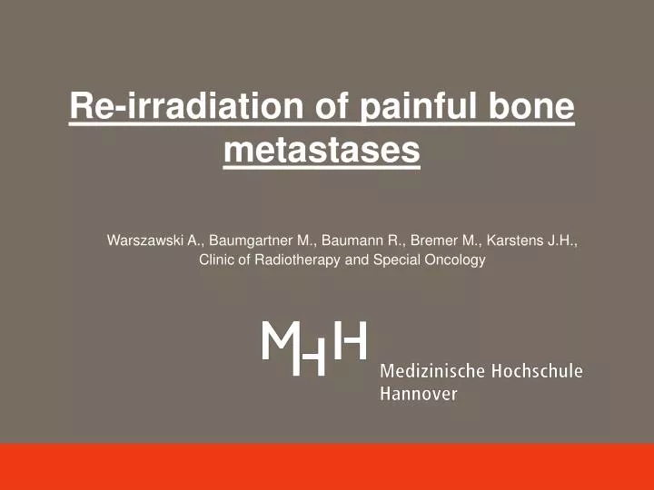 re irradiation of painful bone metastases