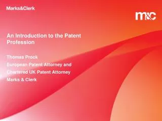 An Introduction to the Patent Profession