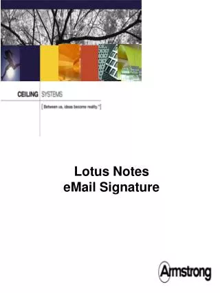 Lotus Notes eMail Signature