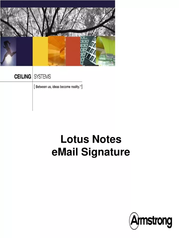 lotus notes email signature