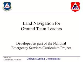 Land Navigation for Ground Team Leaders