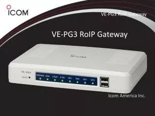 VE-PG3 RoIP Gateway