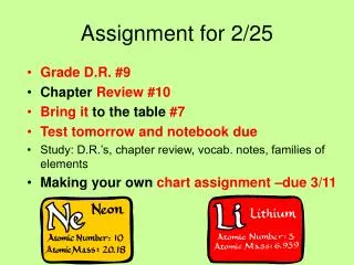 Assignment for 2/25