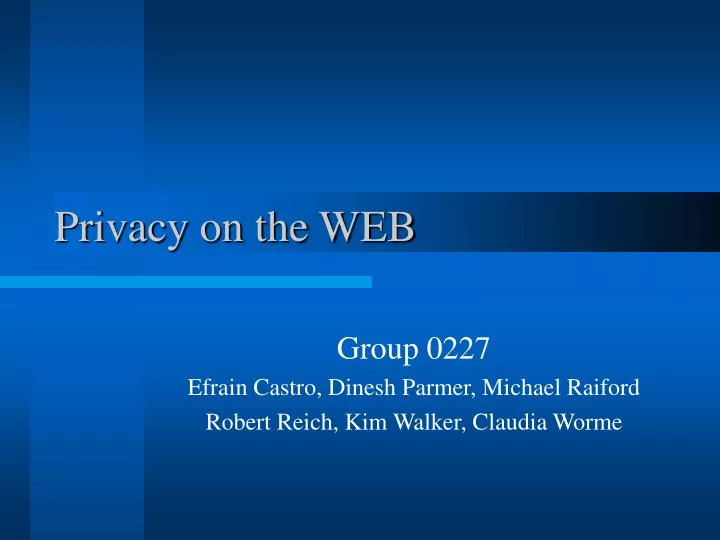 privacy on the web