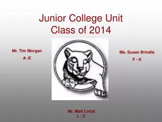 Junior College Unit Class of 2014