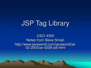 JSP Tag Library