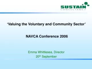 ‘Valuing the Voluntary and Community Sector’ NAVCA Conference 2006