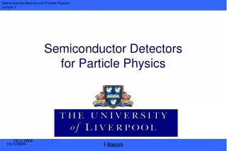 Semiconductor Detectors for Particle Physics