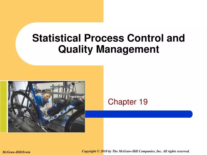 statistical process control and quality management