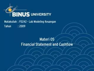 Materi 05 Financial Statement and Cashflow