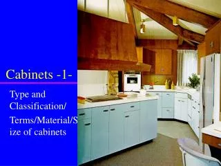 Cabinets -1-