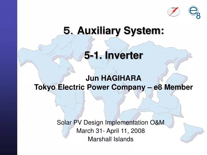 auxiliary system 5 1 inverter jun hagihara tokyo electric power company e8 member