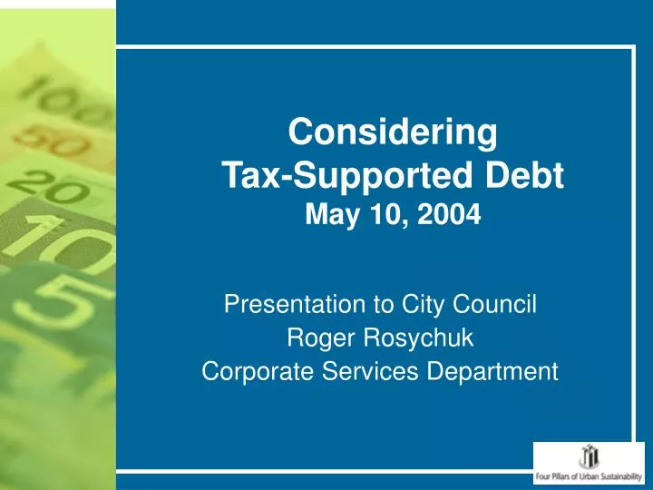 considering tax supported debt may 10 2004