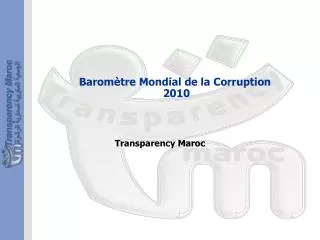 Baromètre Mondial de la Corruption 2010