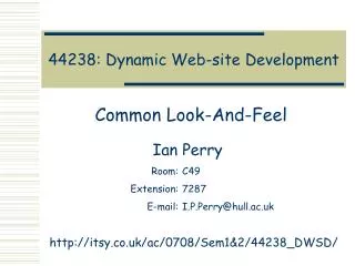 44238: Dynamic Web-site Development