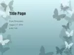 Title Page - slide 1