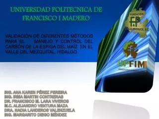 UNIVERSDAD POLITECNICA DE FRANCISCO I MADERO