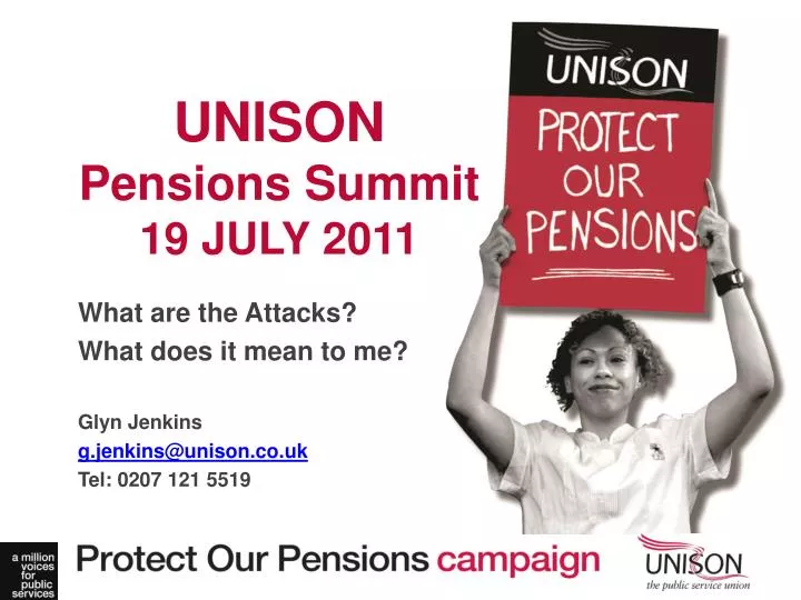 unison pensions summit 19 july 2011