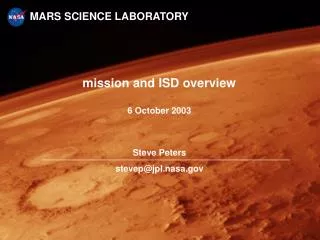 mission and ISD overview 6 October 2003