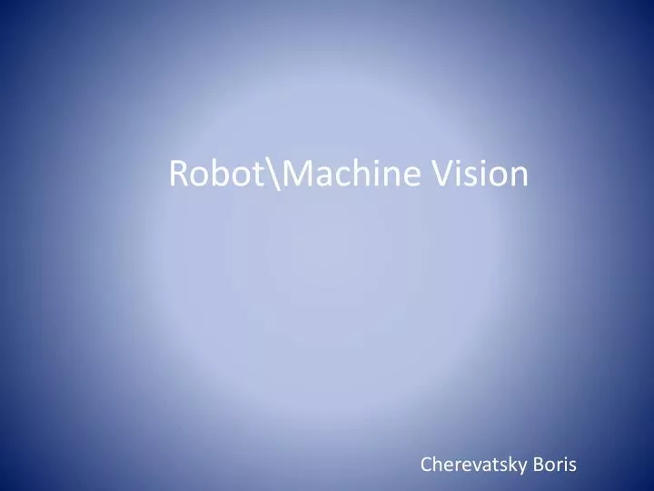 robot machine vision