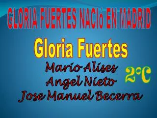 GLORIA FUERTES NACIó EN MADRID