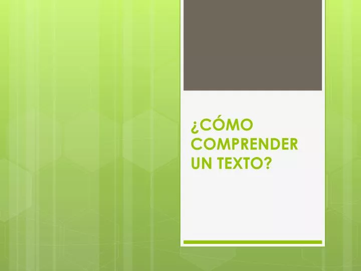 c mo comprender un texto