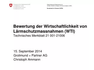 15. September 2014 Grolimund + Partner AG Christoph Ammann
