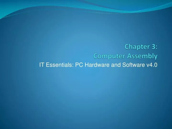 chapter 3 computer assembly