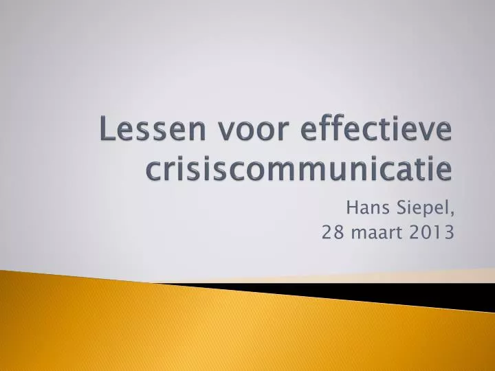 lessen voor effectieve crisiscommunicatie