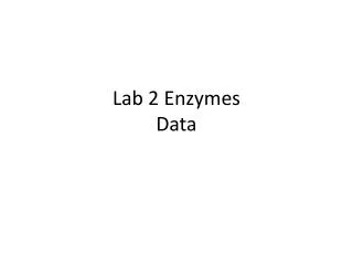 Lab 2 Enzymes Data