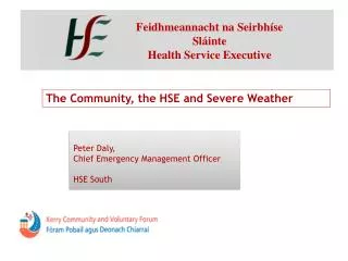 Feidhmeannacht na Seirbhíse Sláinte Health Service Executive