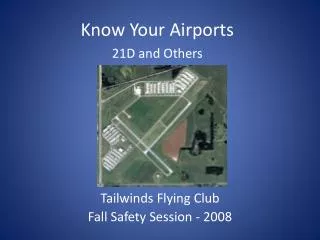 Tailwinds Flying Club Fall Safety Session - 2008