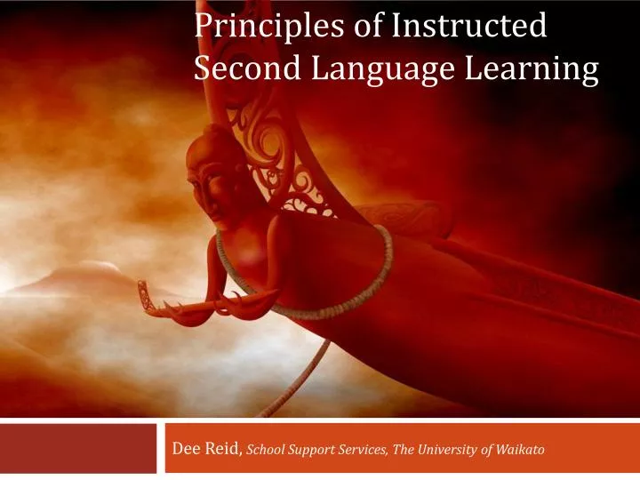 principles of instructed second language learning
